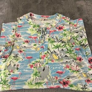 Blue Resort Dress sleeveless and Scoop Neck